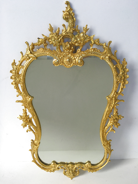 MIRROR, Ornate Gold - Decorative Oval Shape 60 x 78cm H